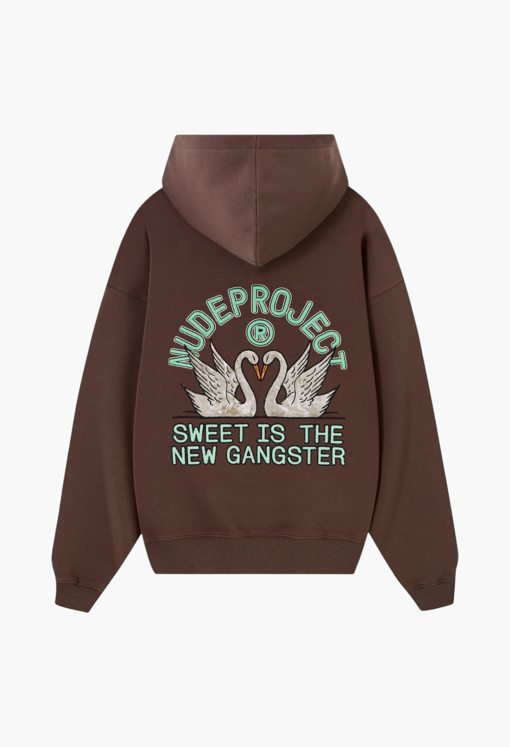 Swans Hoodie Brown - GLAM MODA