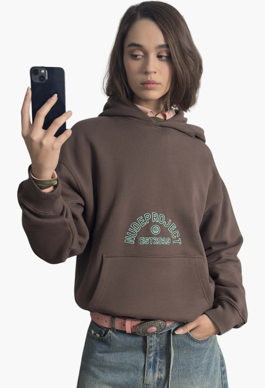 Swans Hoodie Brown - GLAM MODA