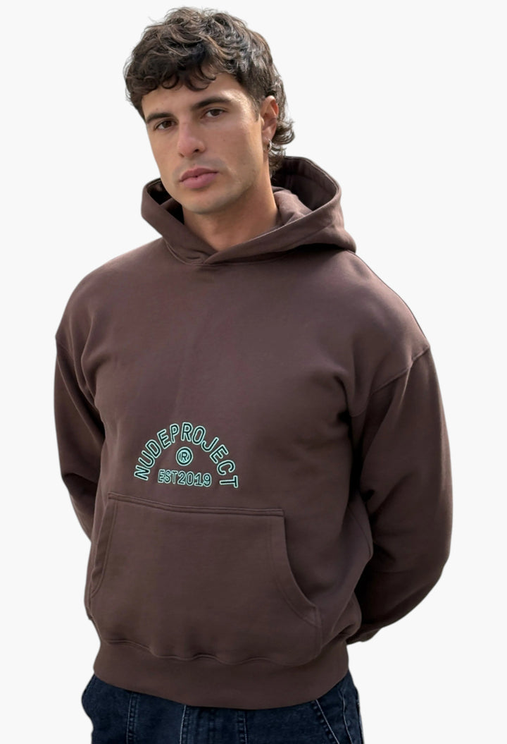 Swans Hoodie Brown - GLAM MODA