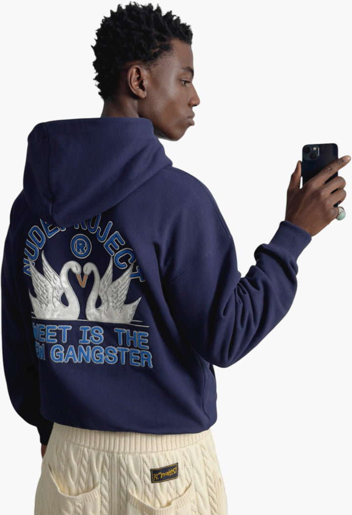 Swans Hoodie Navy - GLAM MODA