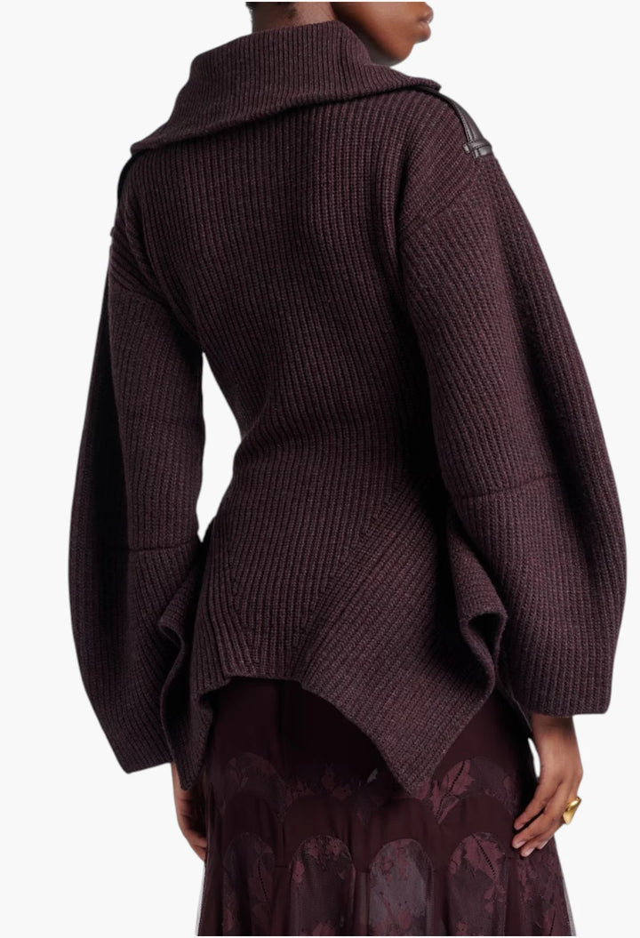 Valiant wool-blend half-zip sweater