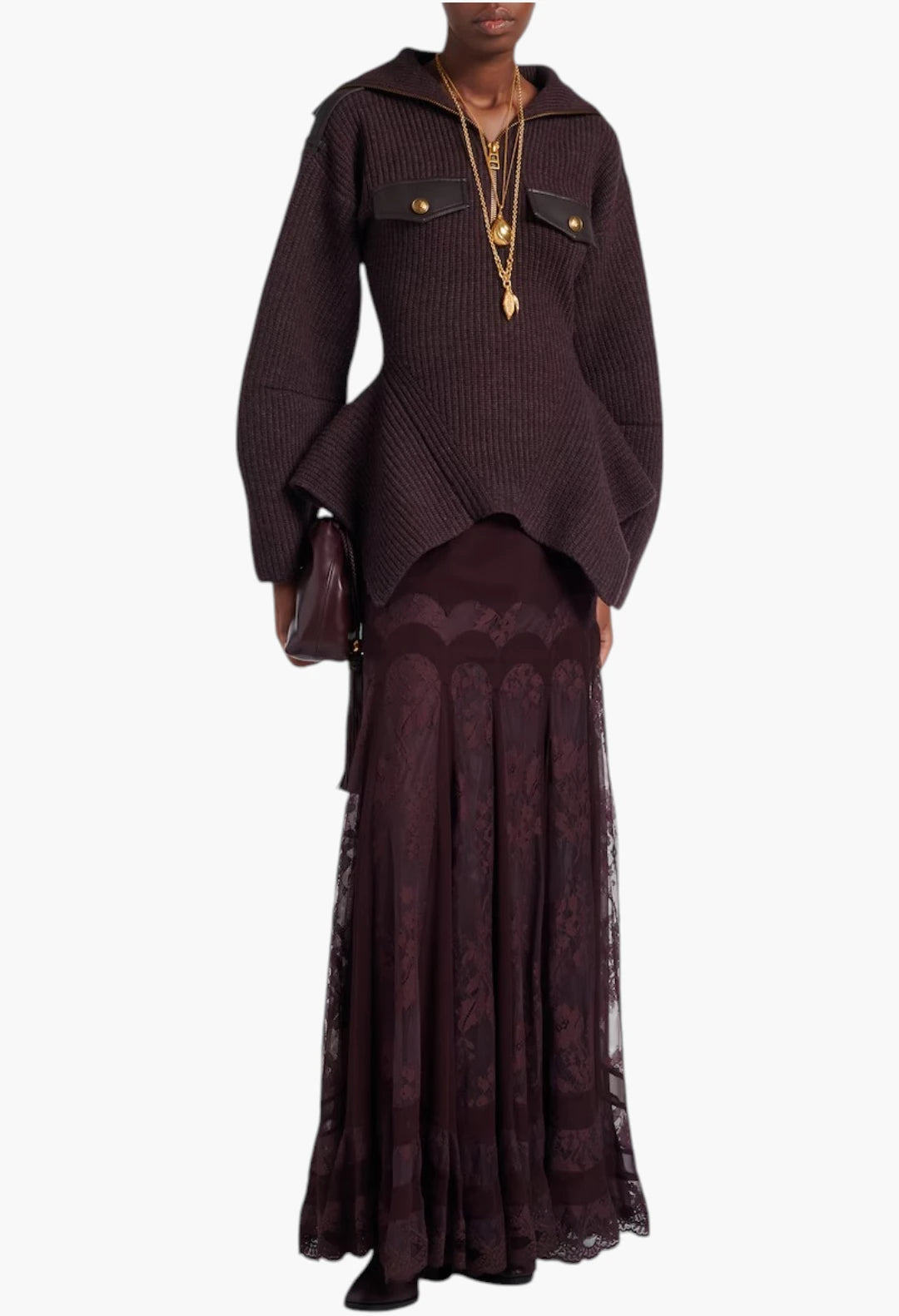 Valiant wool-blend half-zip sweater