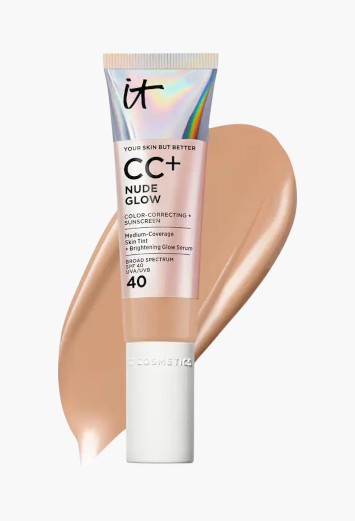 CC+ Nude Glow Lightweight Foundation + Glow Serum with SPF 40 and Niacinamide - GLAM MODA