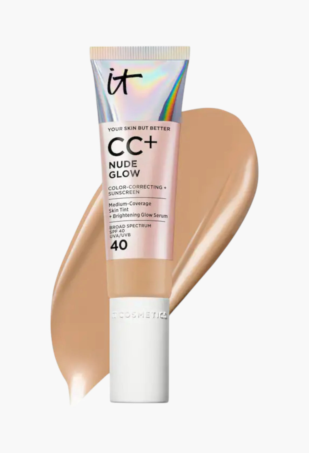 CC+ Nude Glow Lightweight Foundation + Glow Serum with SPF 40 and Niacinamide - GLAM MODA