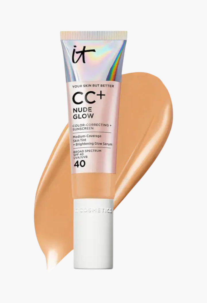 CC+ Nude Glow Lightweight Foundation + Glow Serum with SPF 40 and Niacinamide - GLAM MODA