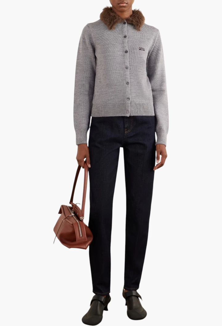 Whisker leather shoulder bag
