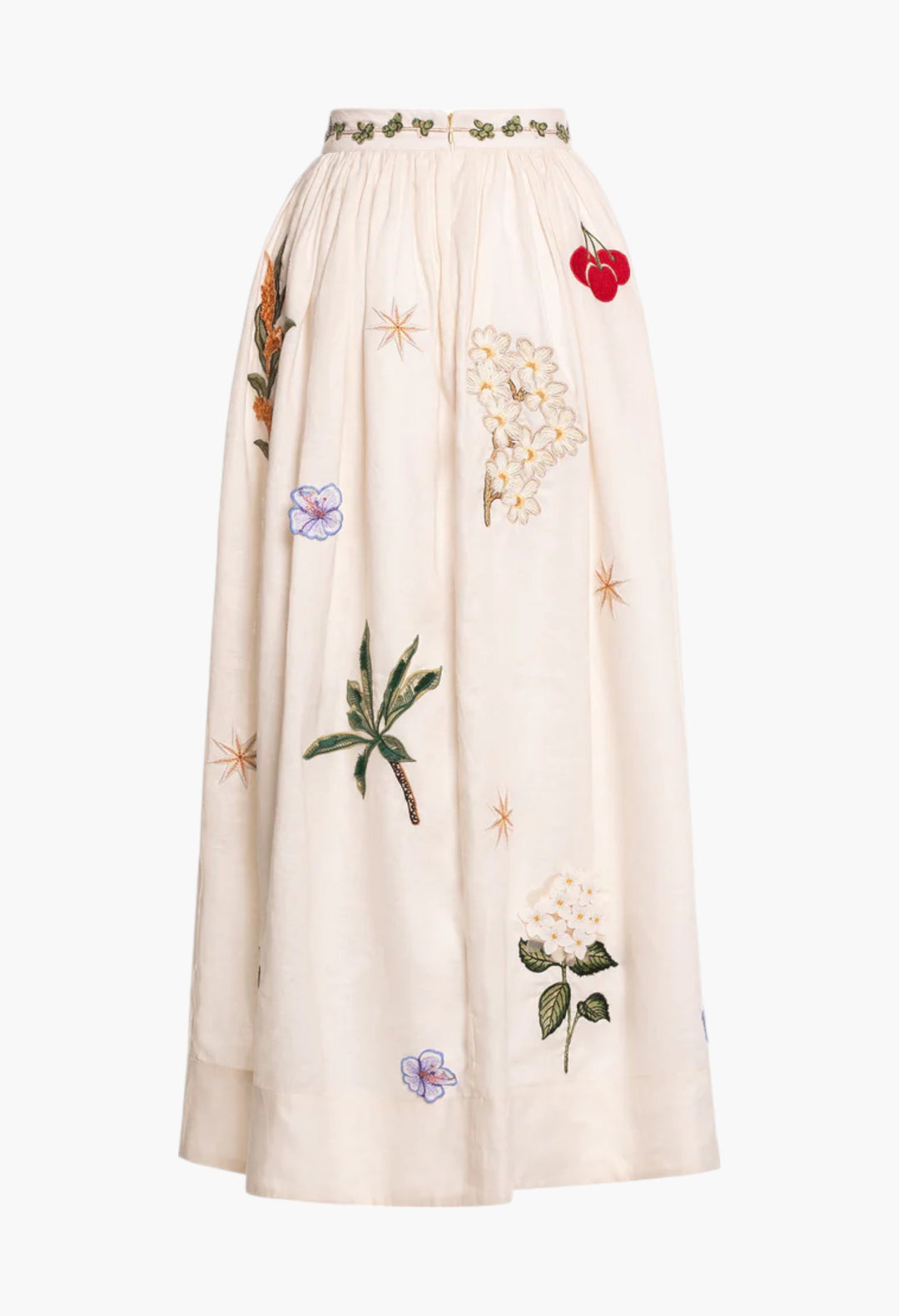 Tangelo Wild Maxi Skirt - Embroidered Appliqués - GLAM MODA