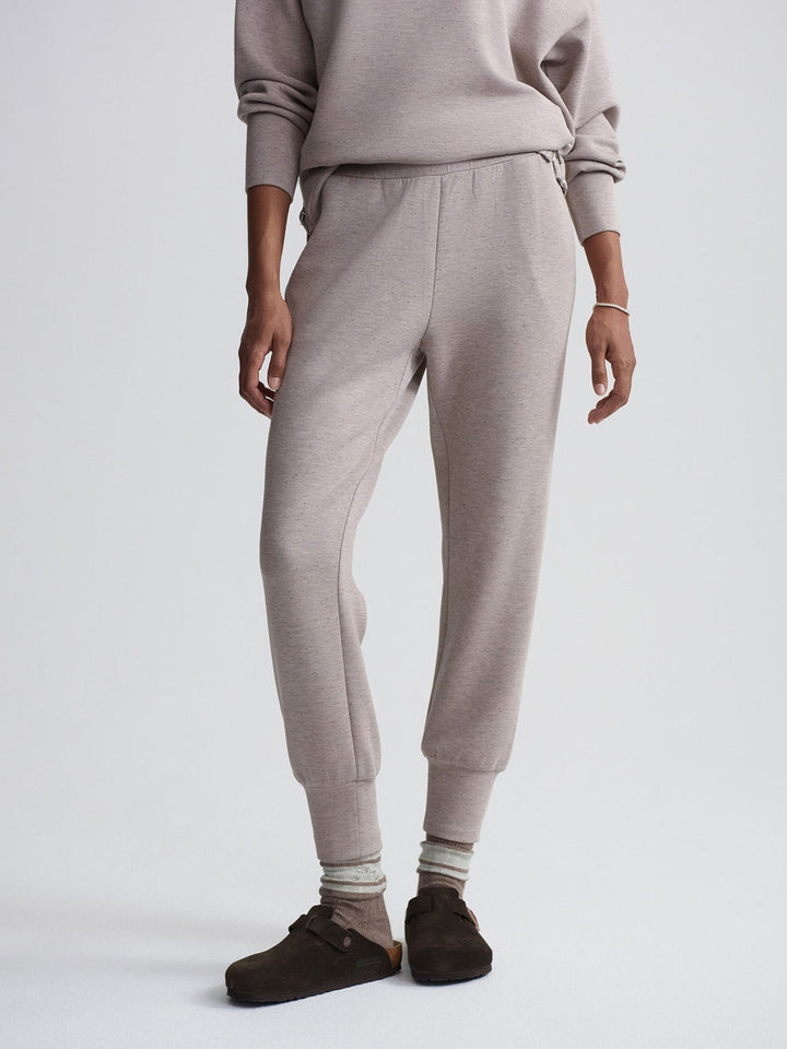 Taupe Marl Fleck- The Slim Cuff Pant 25" - GLAM MODA