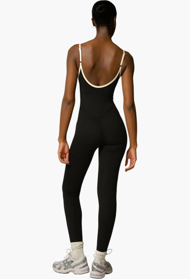 The Onesie / Black-Crème - GLAM MODA