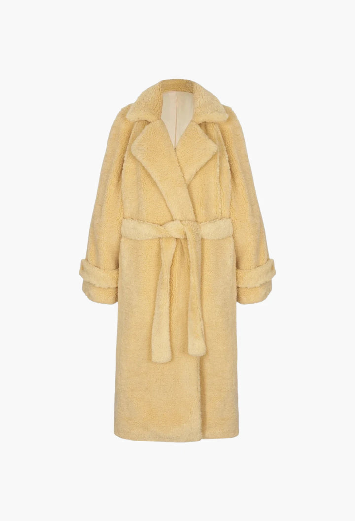 Gresham Faux Shearling Robe Coat