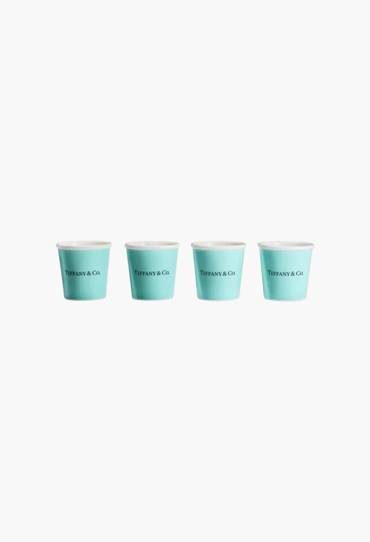 Tiffany Espresso Cups in Bone China, Set of Four