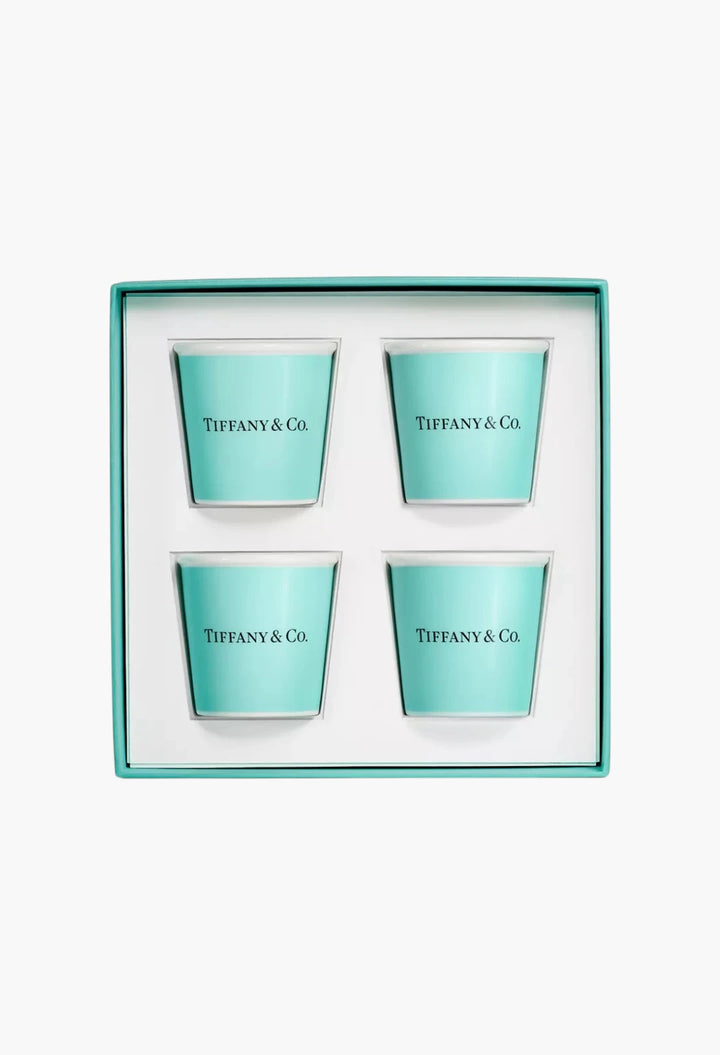 Tiffany Espresso Cups in Bone China, Set of Four