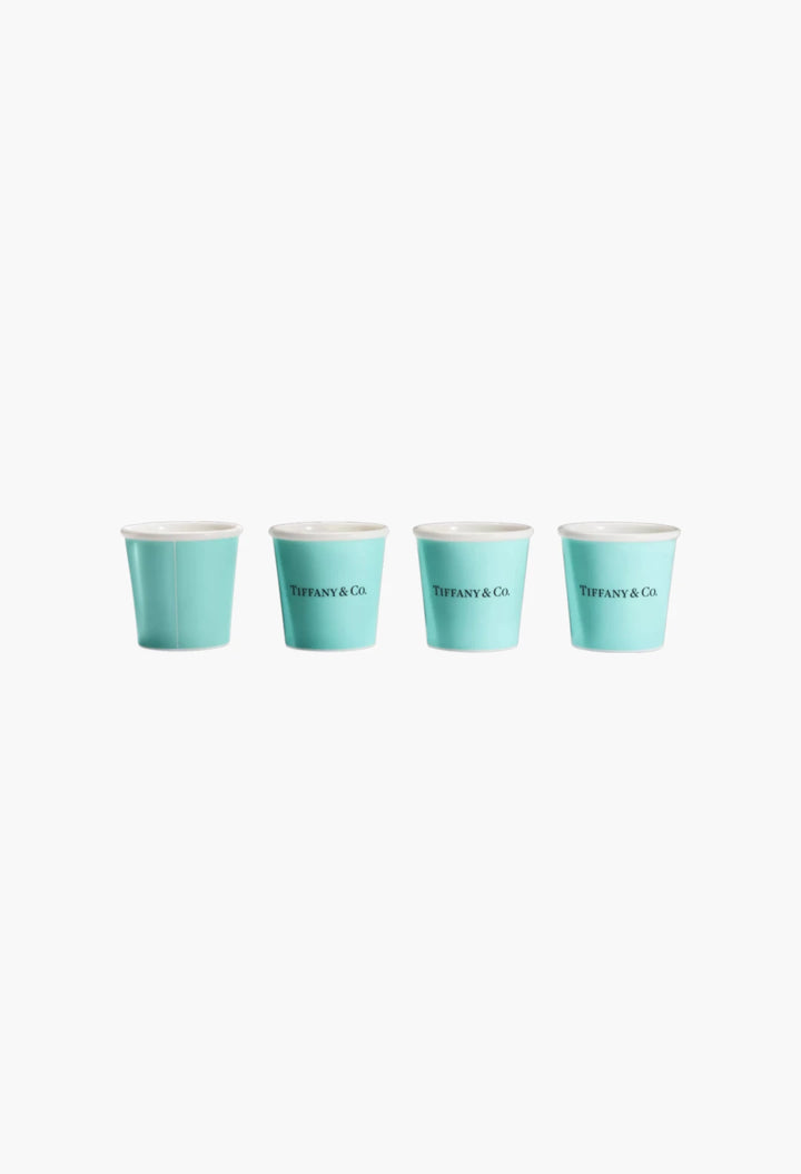 Tiffany Espresso Cups in Bone China, Set of Four