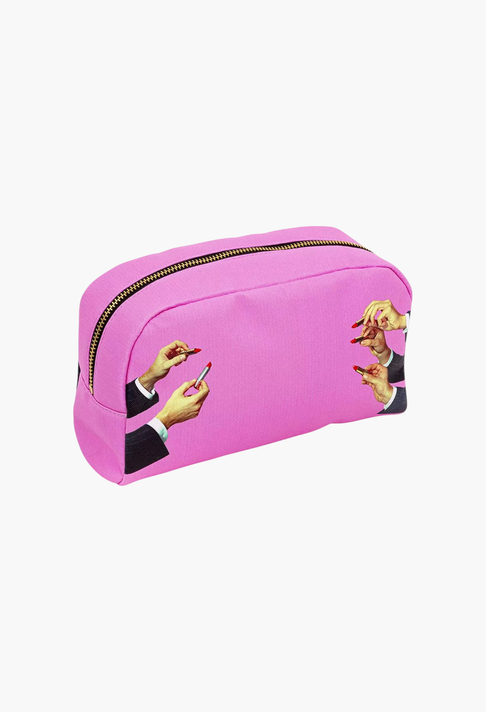 Toiletpaper Lipstick-Print Faux-Leather Beauty Case - GLAM MODA