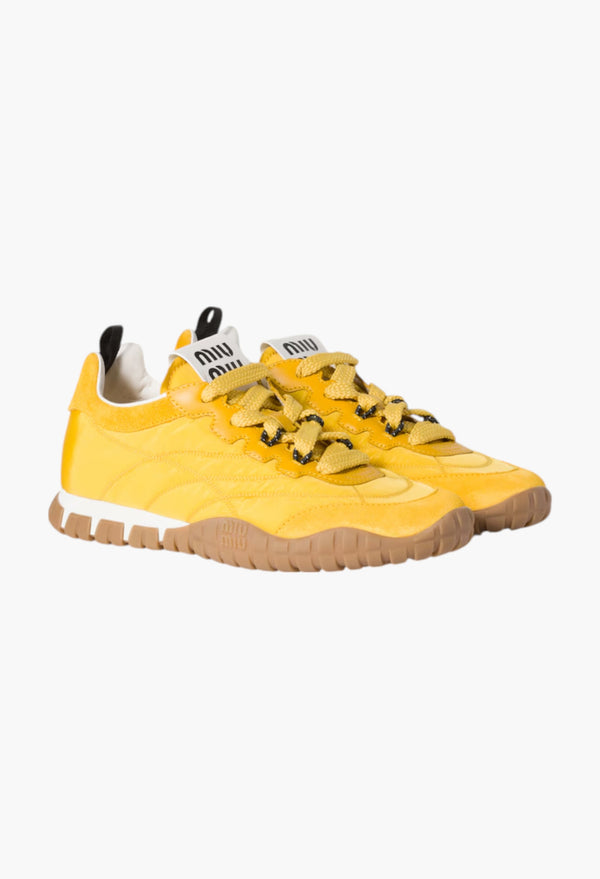 Topaz - Tyre technical fabric and suede sneakers