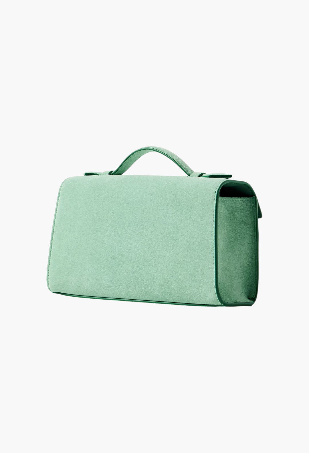 Turquoise - Symmetry Pochette Suede Tote - GLAM MODA