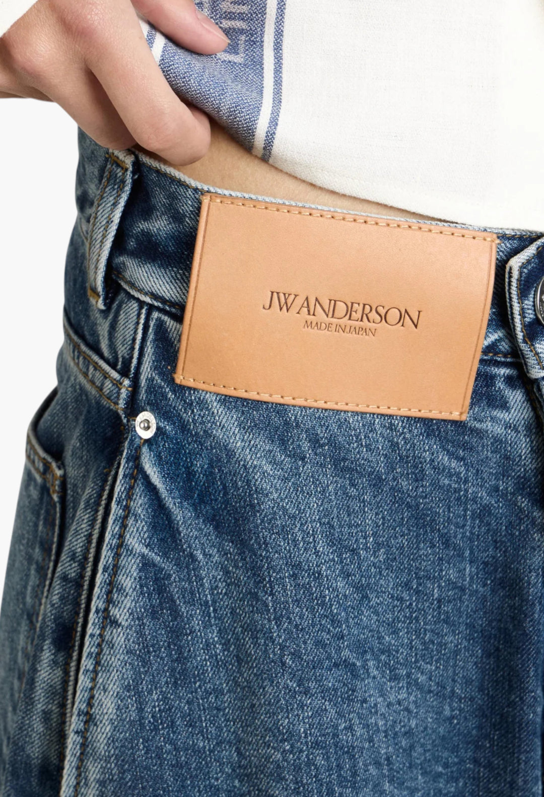 Twisted Workwear Jeans In Mid Blue - GLAM MODA