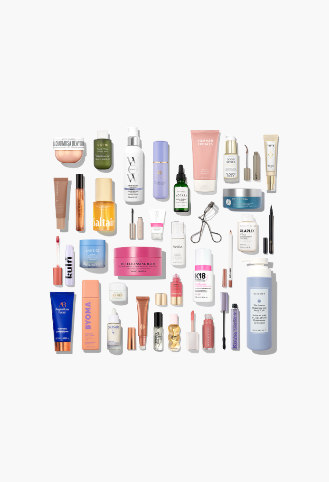 GLAM MODA beauty advent calendar featuring 35 luxury skincare, makeup, and hair care products from premium brands.