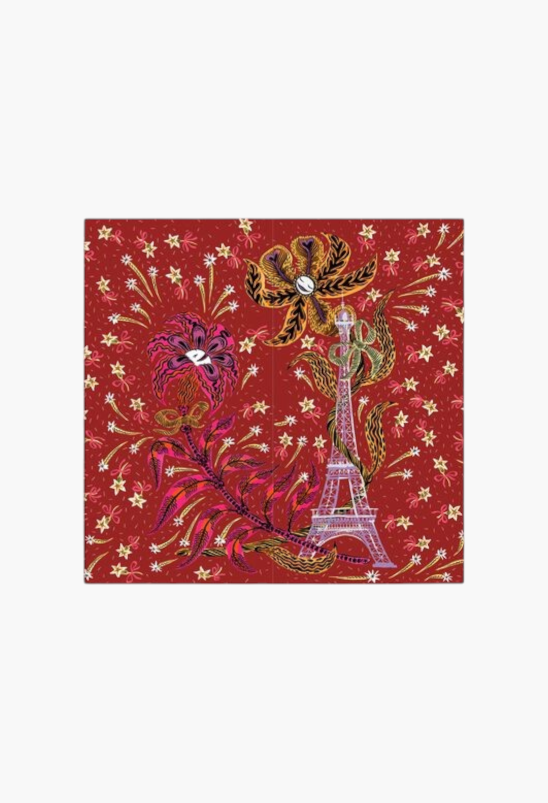 GLAM MODA Sisley Advent Calendar 2026 featuring vibrant red floral illustrations and an Eiffel Tower design