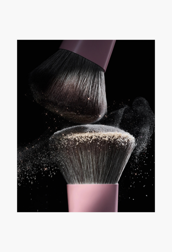 Blurring Setting Powder Crystal Sprinkles macro swatch showing glitter and shimmer texture