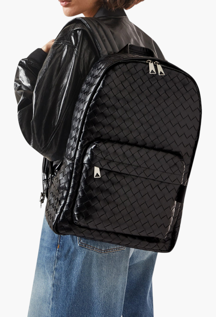 Unisex Medium Backpack in Intrecciato Leather - GLAM MODA