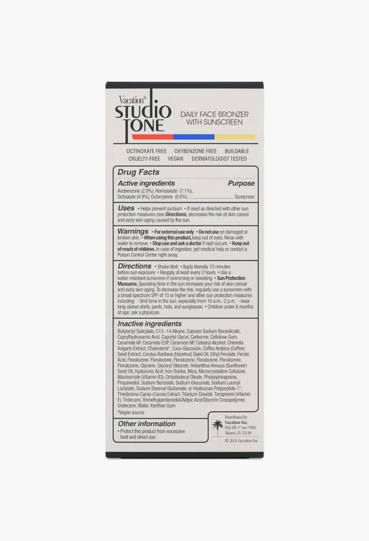 Vacation Studio Tone SPF 50 Bronzing Drops for Face
