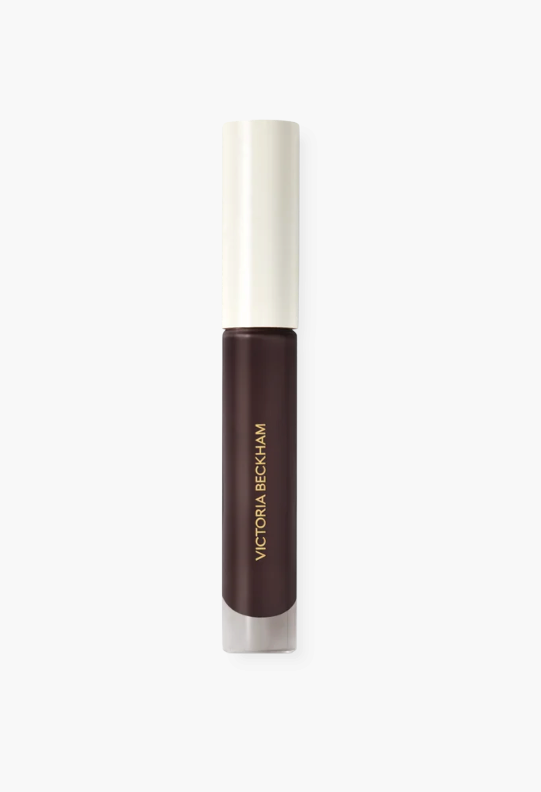 GLAM MODA Posh Gloss in a deep brown shade with a sleek applicator and mirror-like high-shine finish.