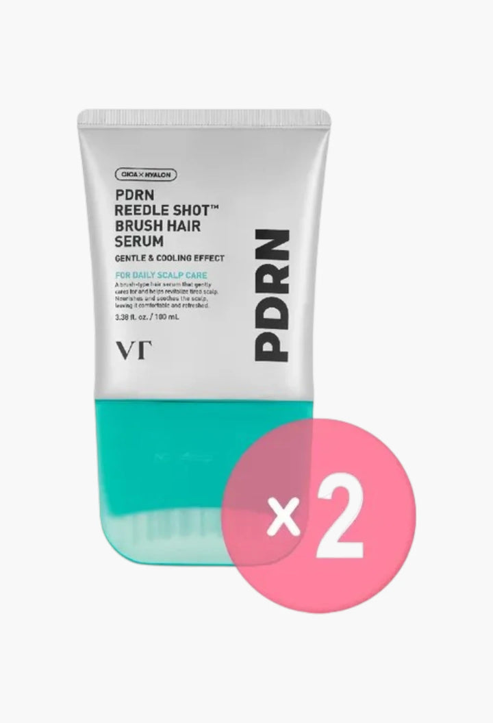 VT - PDRN Reedle Shot Brush Hair Serum 2pcs Bundle Set