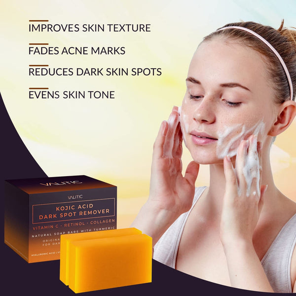 Valitic Kojic Acid Dark Spot Remover Soap Bars (2 Pack)
