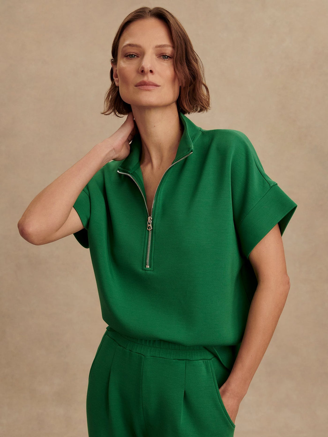Verdant Green - Ritchie Short Sleeve Sweat - GLAM MODA