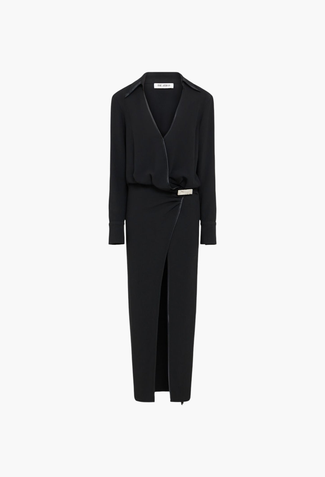 Viscose Blend V-Neck Long Dress - GLAM MODA