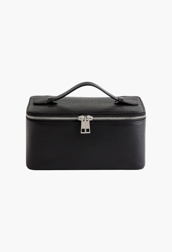 Italian Leather Travel Cosmetic Case