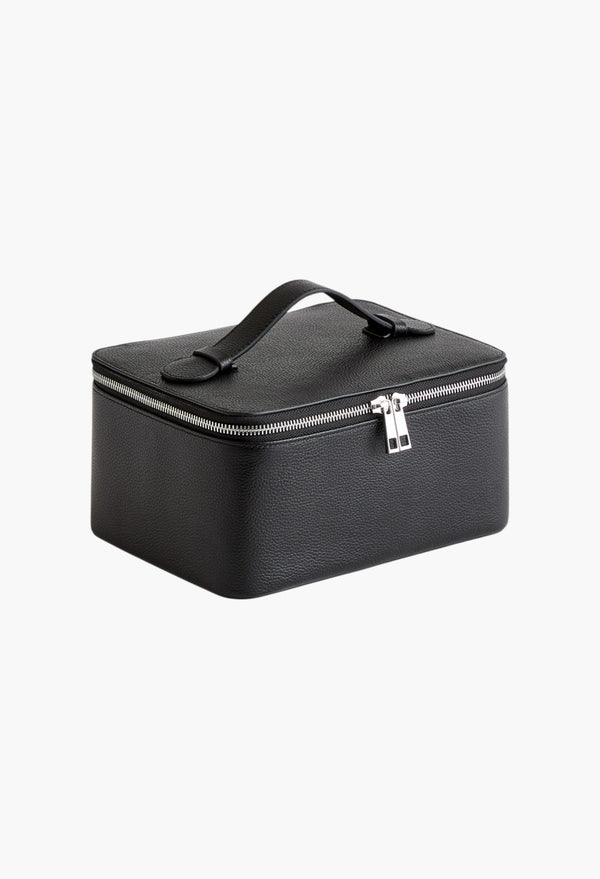 Italian Leather Travel Cosmetic Case