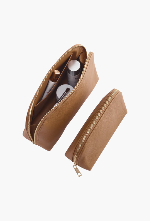 Italian Leather Pouch Travel Set