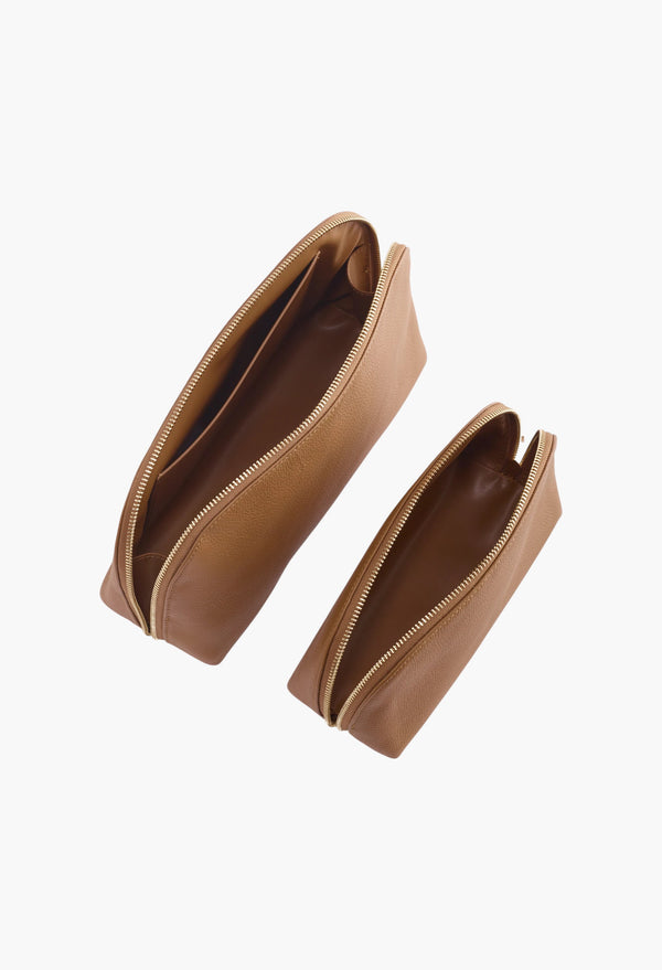 Italian Leather Pouch Travel Set