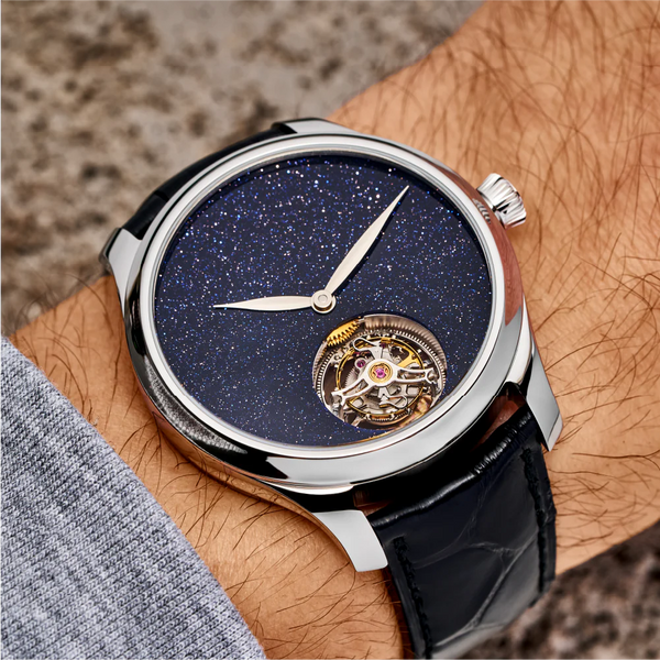 Endeavour Aventurine Tourbillon Steel