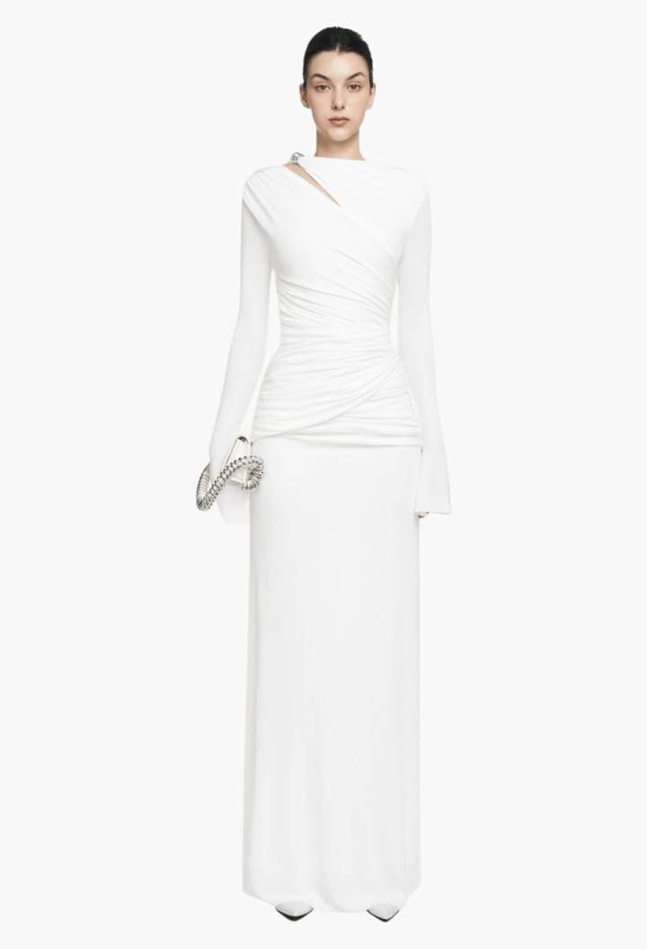 White - Amara Dress - GLAM MODA