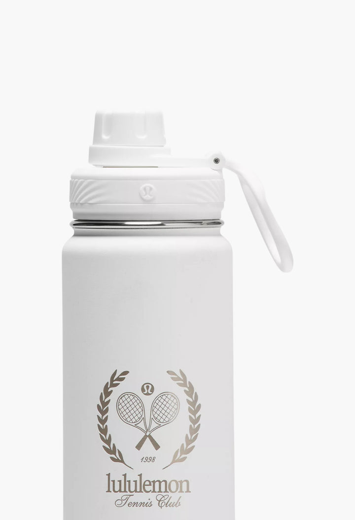 White - Back to Life Sport Bottle 24oz Tennis Club - GLAM MODA