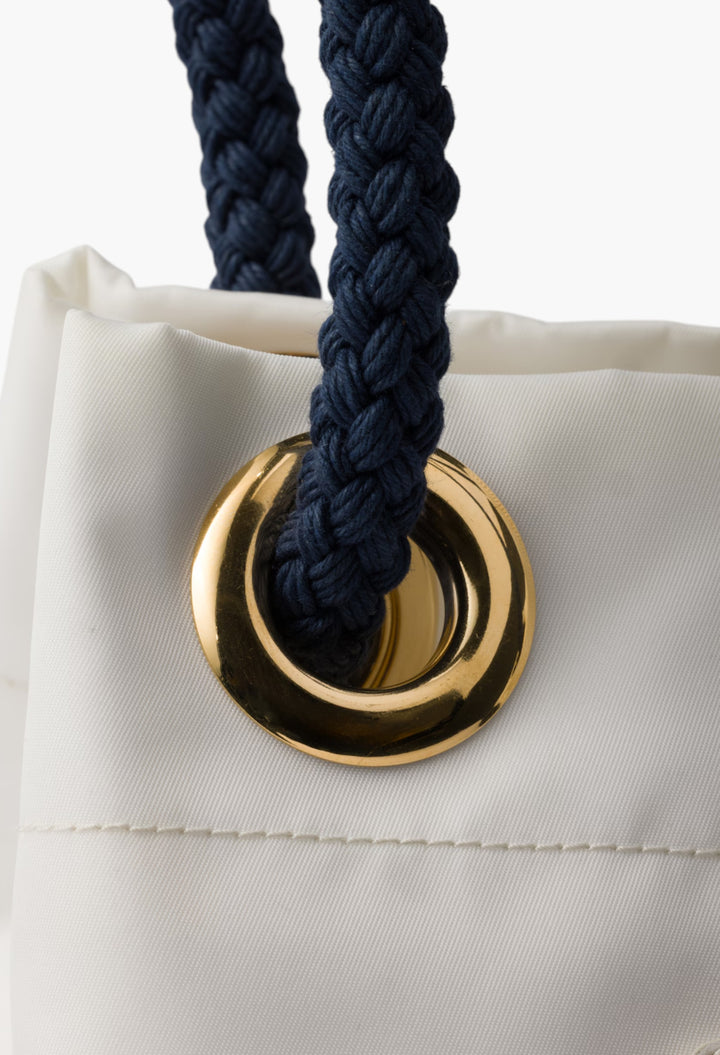 White/Baltic Blue - Prada Mariner Re-Nylon Bucket Bag - GLAM MODA