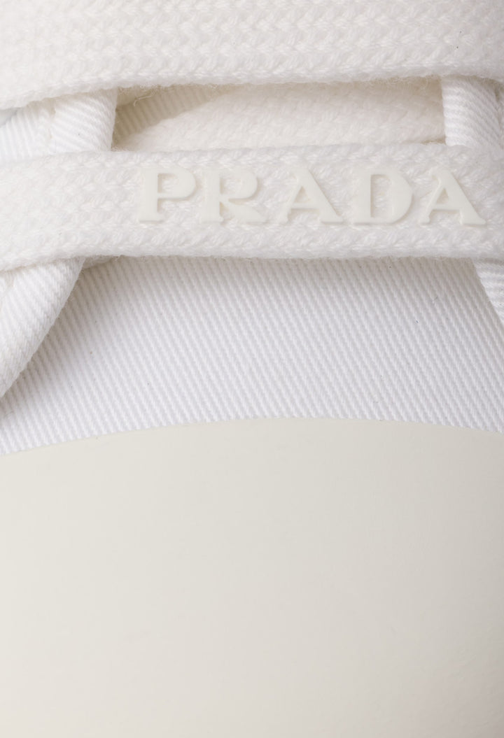 White - Cotton Gabardine Sneakers - GLAM MODA