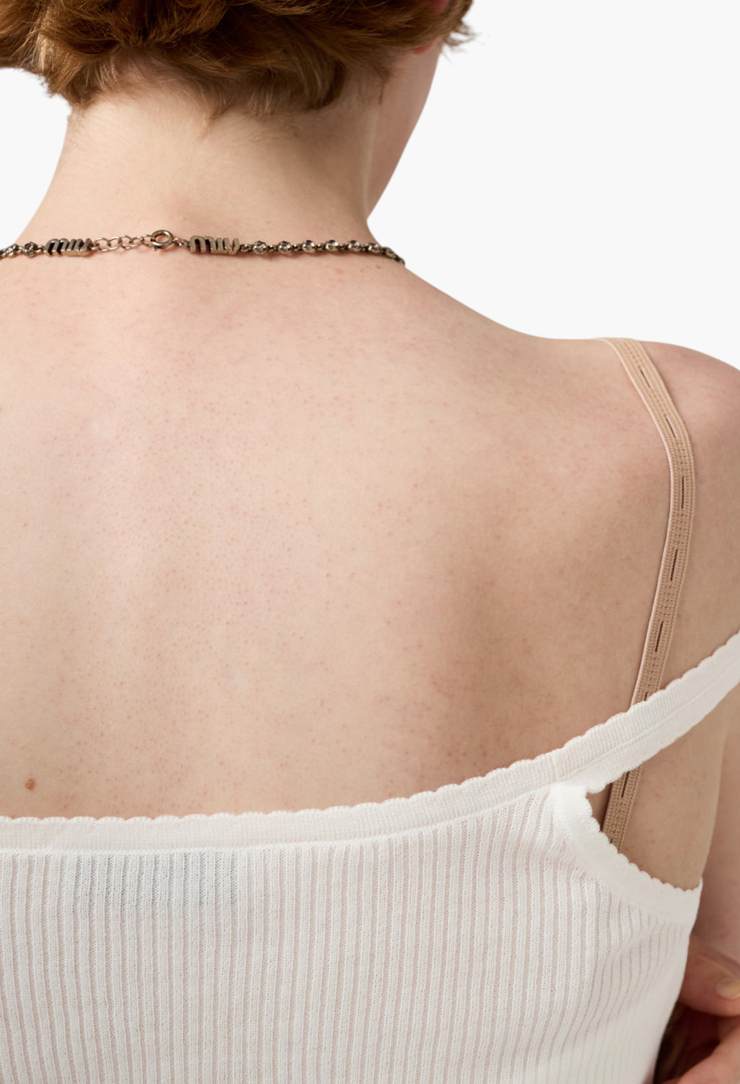 White - Cotton Knit Top - GLAM MODA