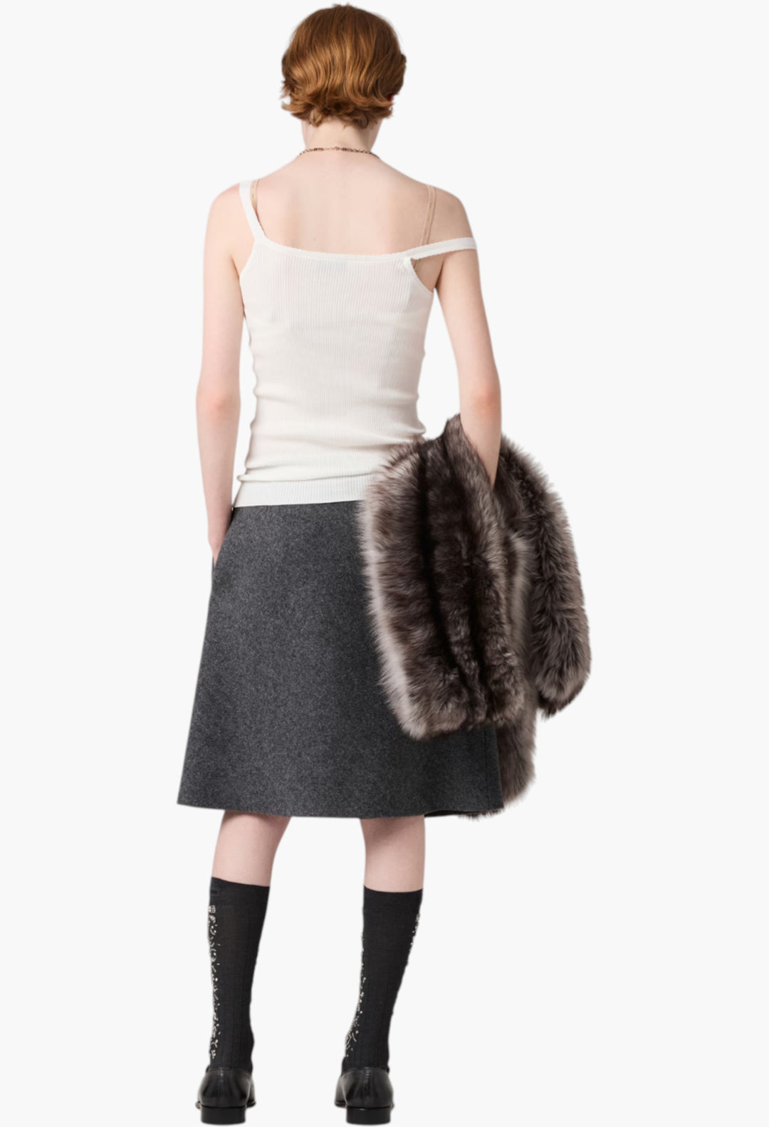 White - Cotton Knit Top - GLAM MODA