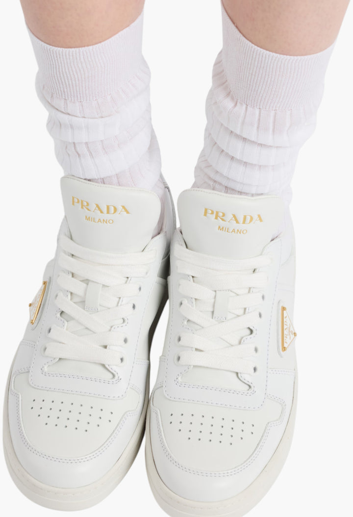 White - Downtown Leather Sneakers - GLAM MODA