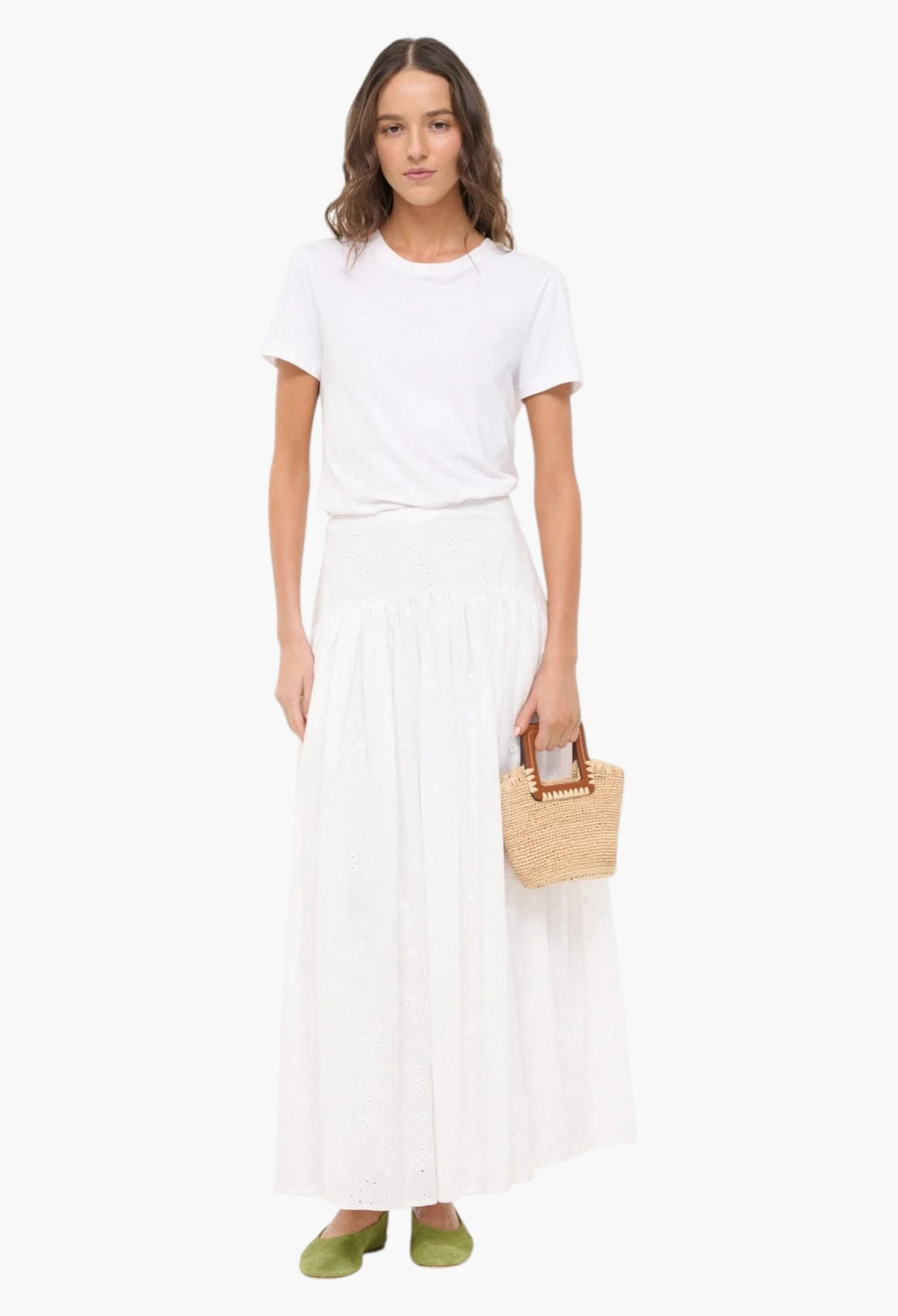 White Eyelet - Procida  Skirt - GLAM MODA