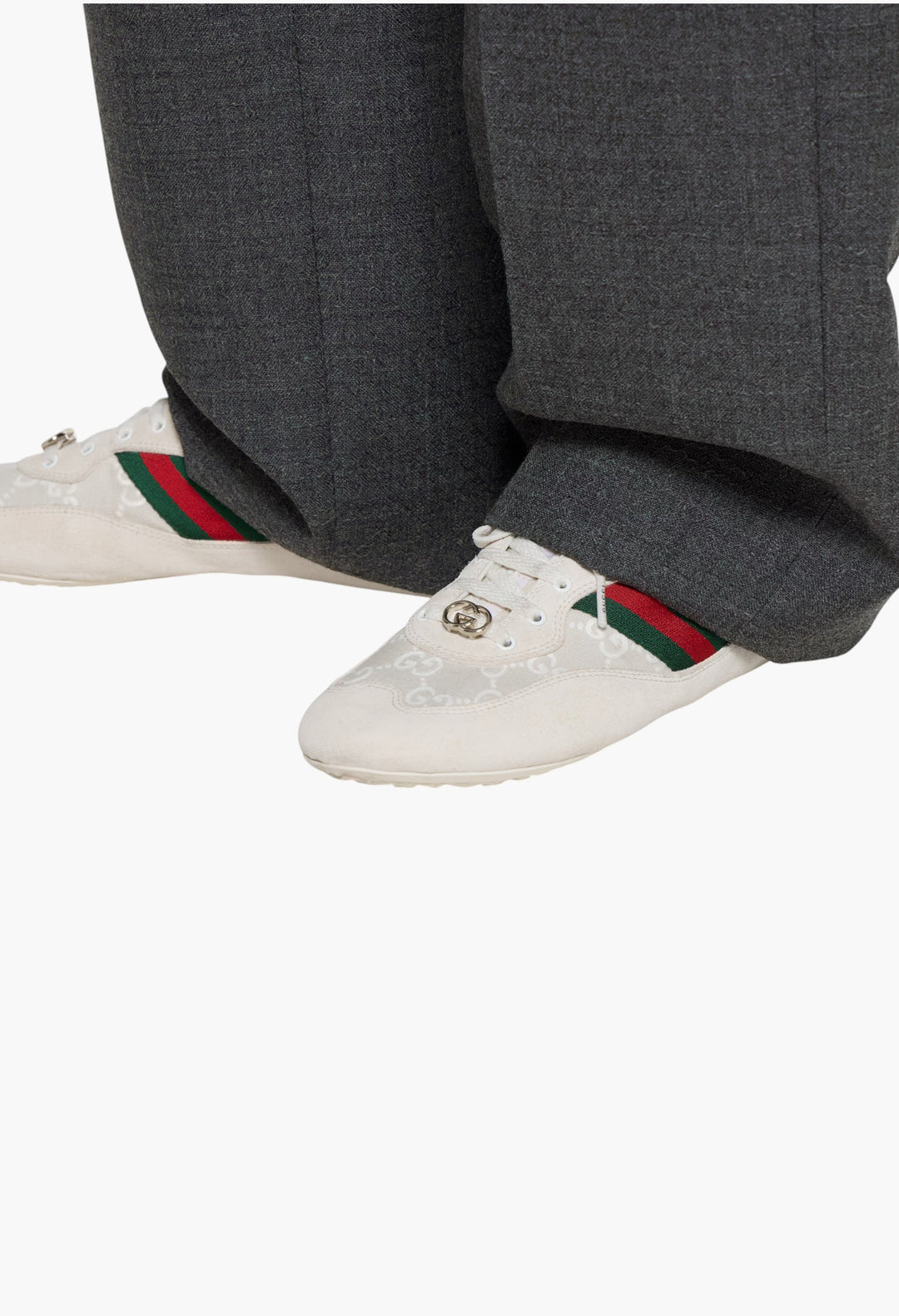 White GG Canvas - Women's Gucci Shift Sneaker - GLAM MODA