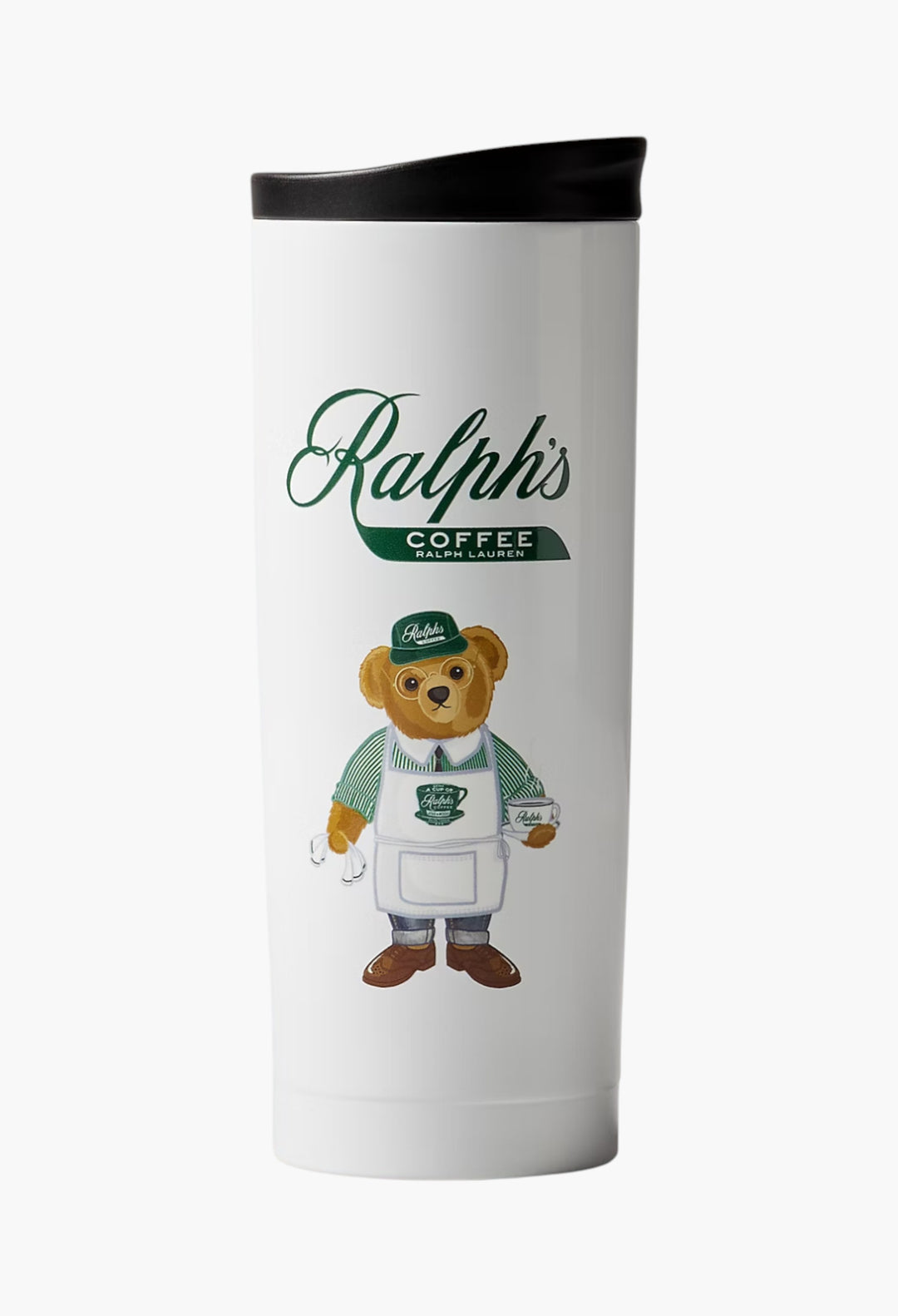 White/Green - Ralph's Coffee Barista Polo Bear Tumbler - GLAM MODA
