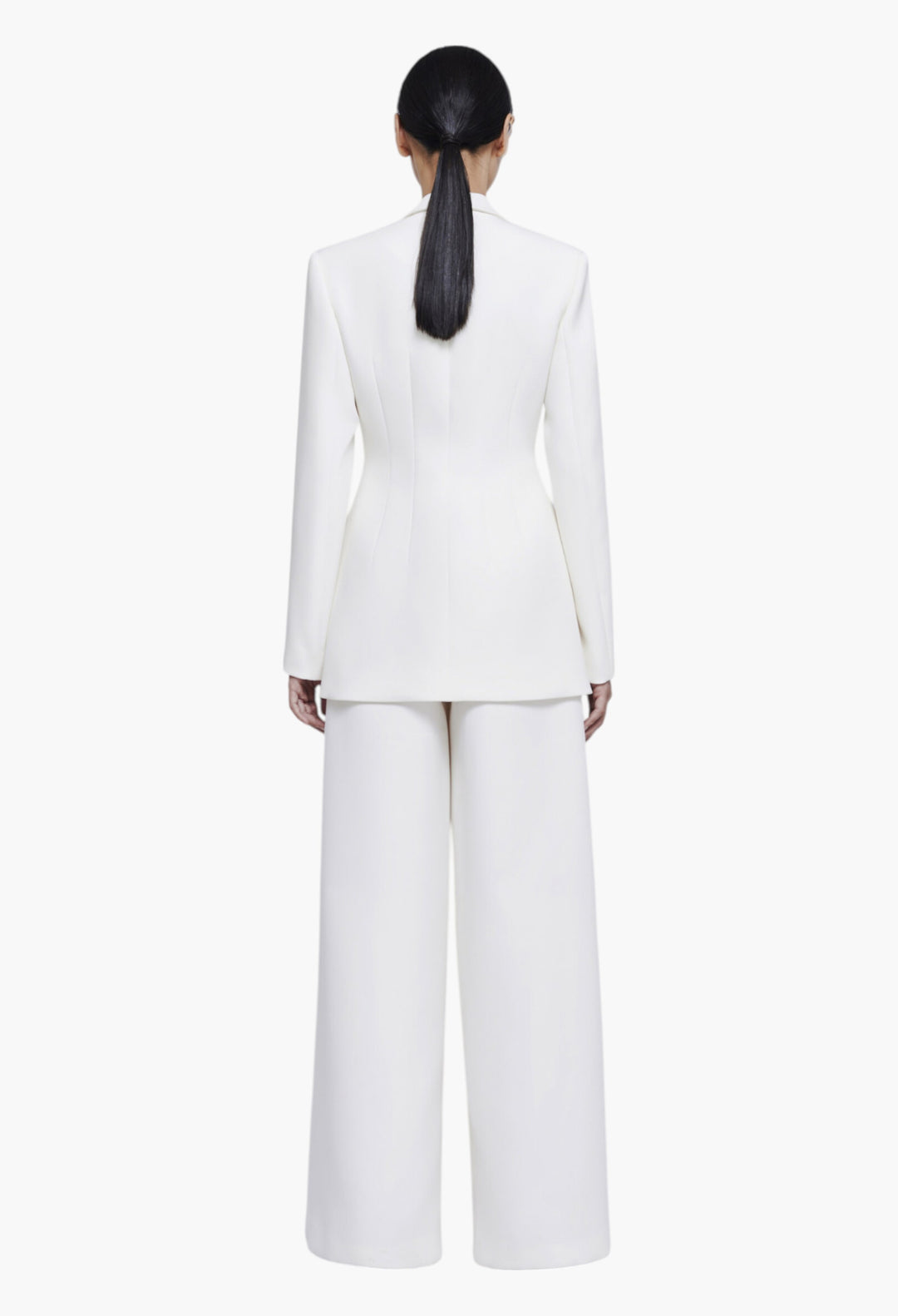 White - Hida Trousers - GLAM MODA