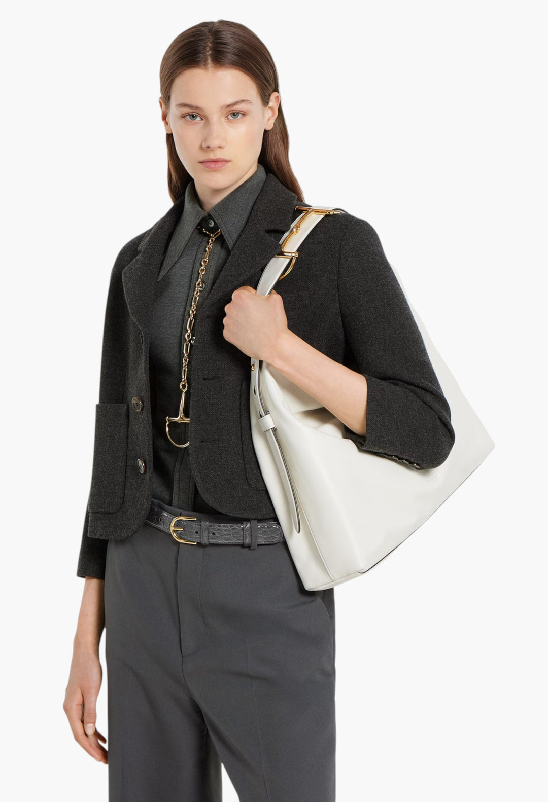 White Leather - Gucci Beatrix Large Tote Bag - GLAM MODA