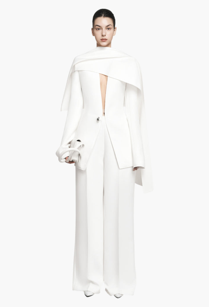 White - Mika Blazer - GLAM MODA