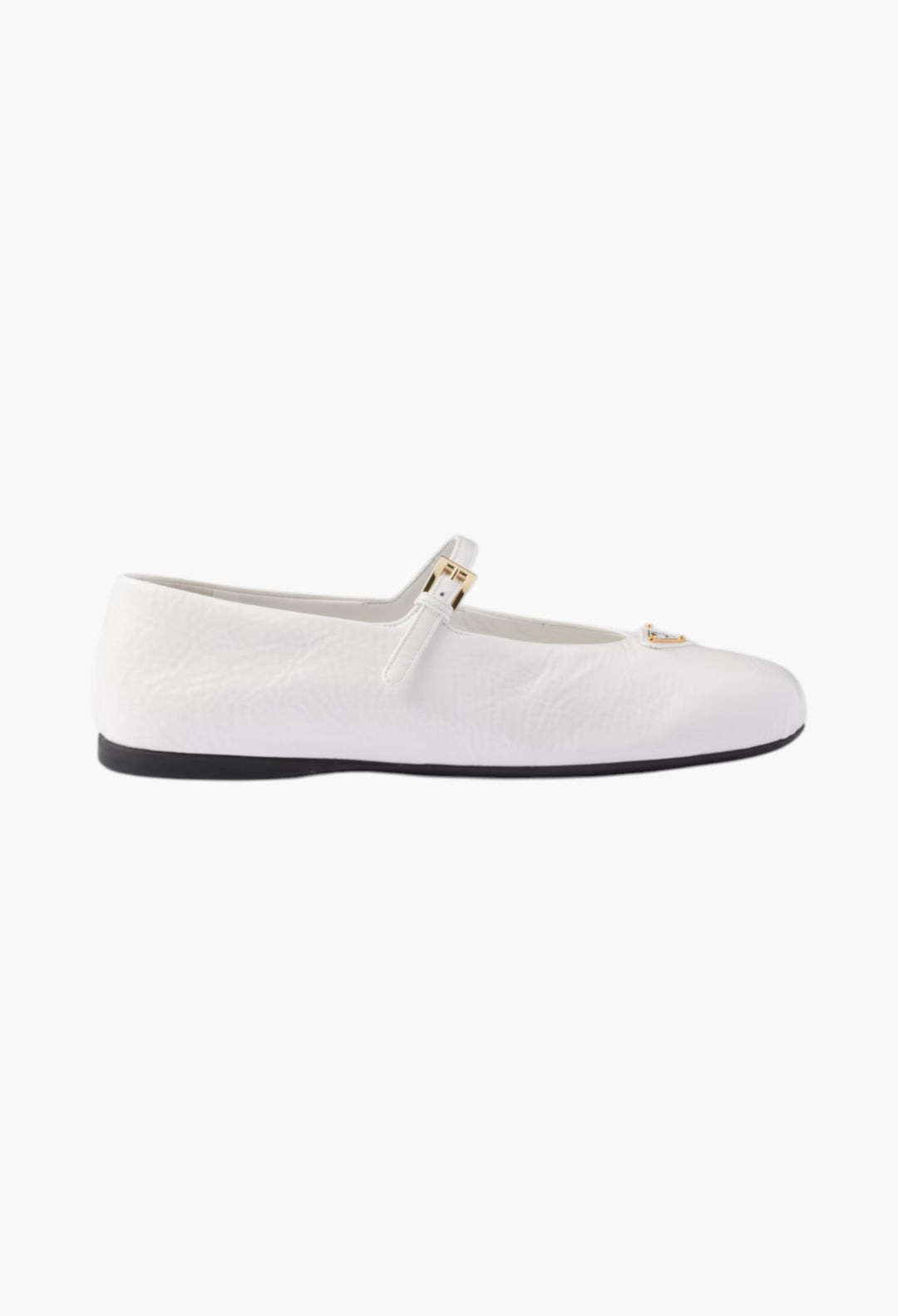 White Naplak Patent Leather Ballerinas - GLAM MODA